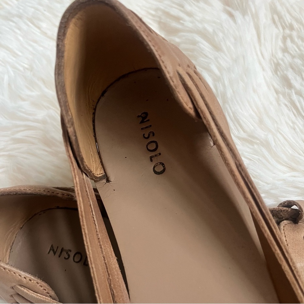 Nisolo Tan Leather Loafers with Cut-Out Design - Picture 8 of 11